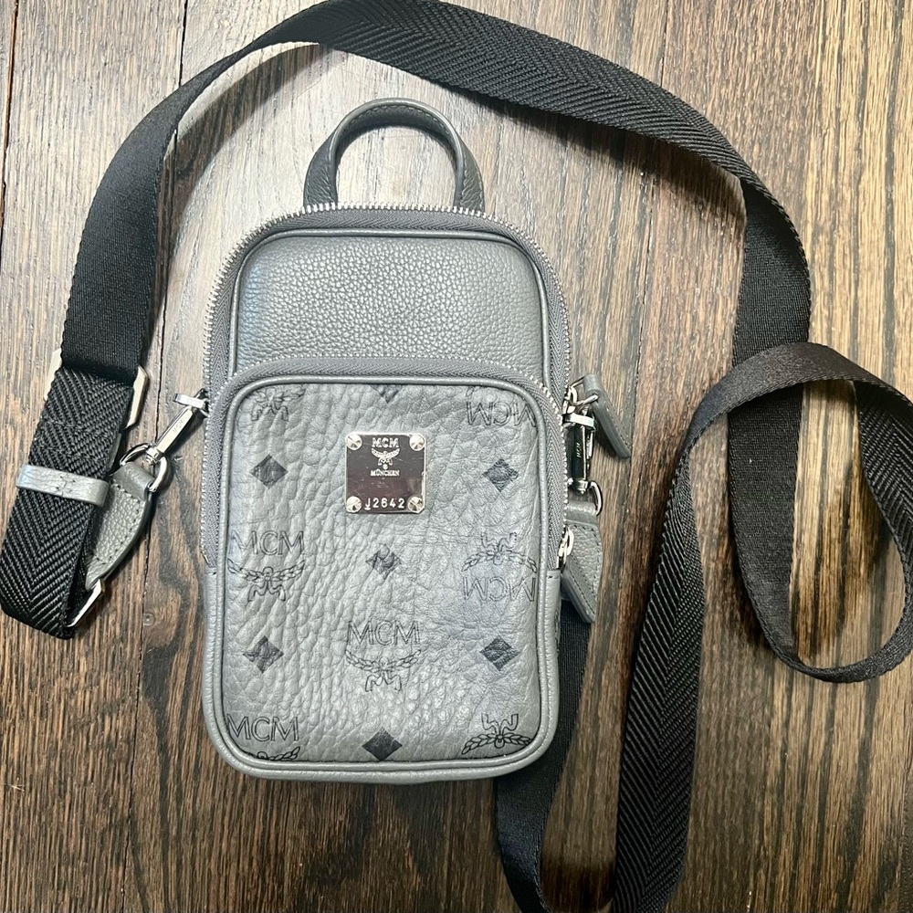 MCM Klassik VI Crossbody Bag in Gray
